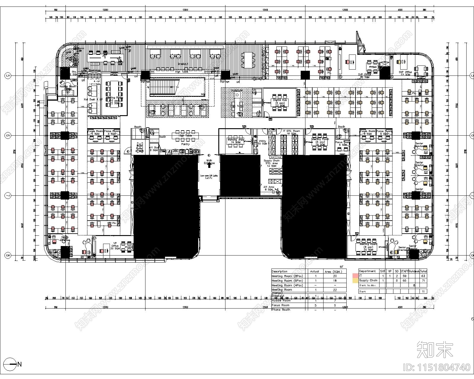 上海新办公室室内cad施工图下载【ID:1151804740】