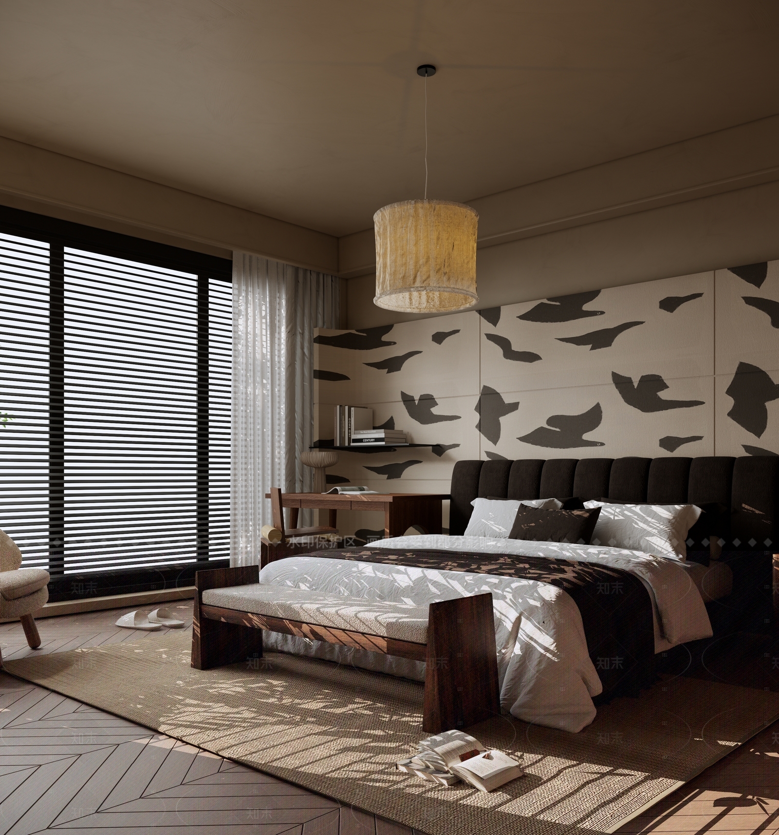 侘寂家居卧室SU模型下载【ID:1215941653】
