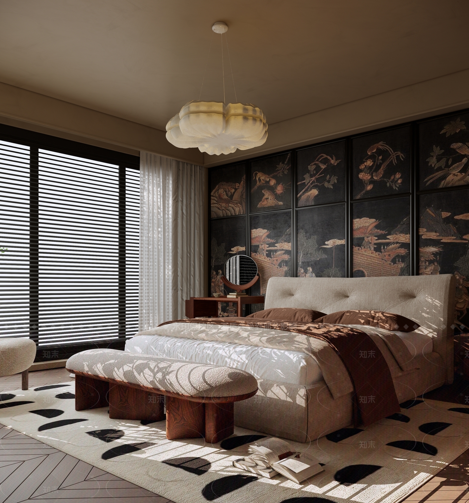 侘寂家居卧室SU模型下载【ID:1215967972】