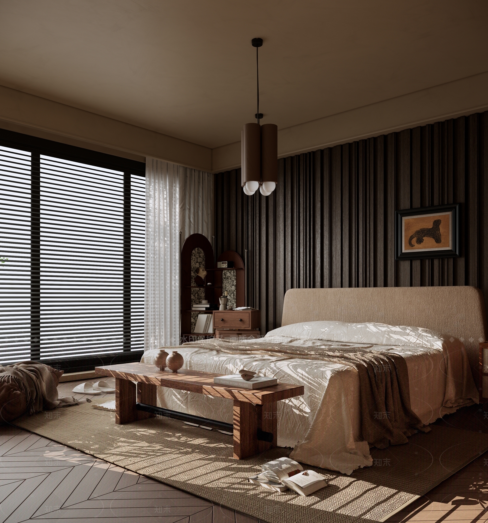 侘寂家居卧室SU模型下载【ID:1216077010】