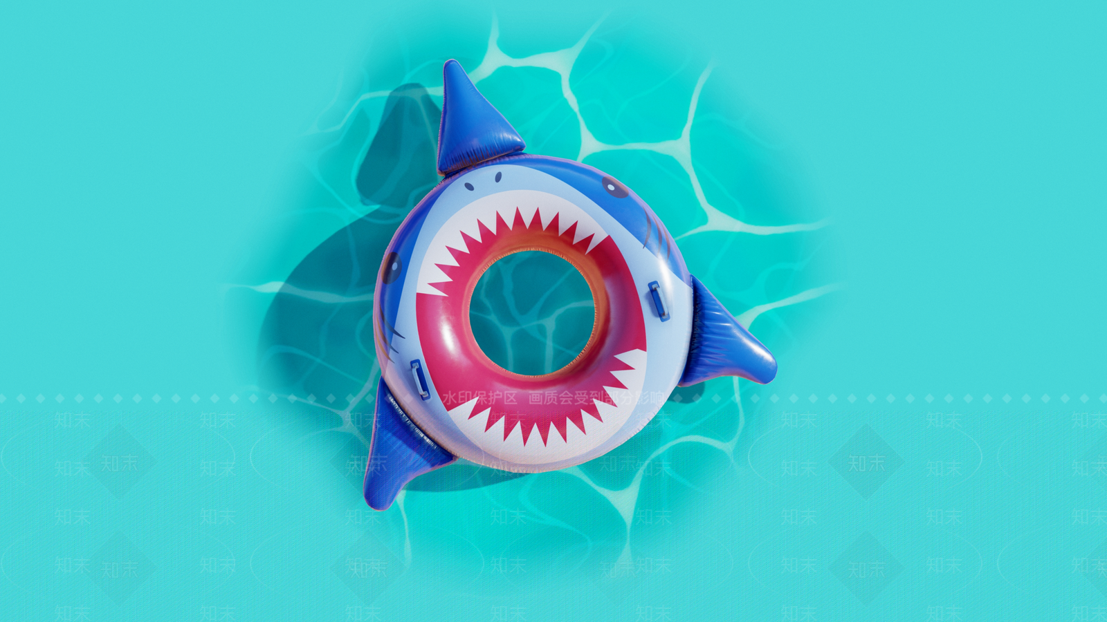 鲨鱼游泳圈3D模型下载【ID:1151812163】