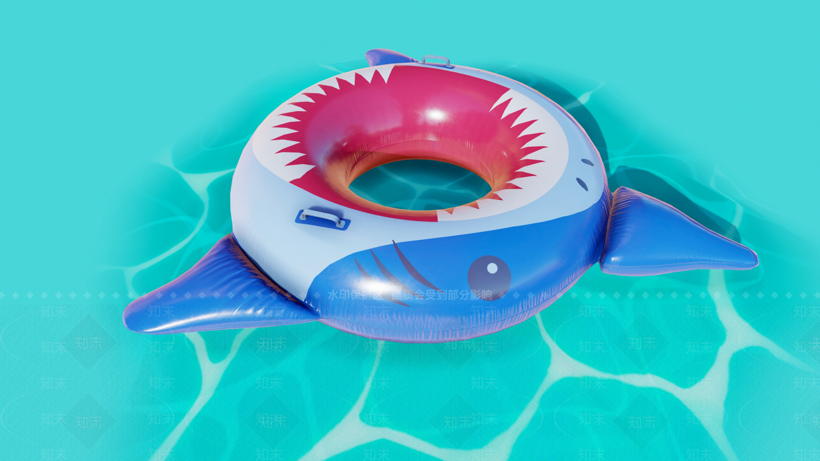 鲨鱼游泳圈3D模型下载【ID:1151812163】