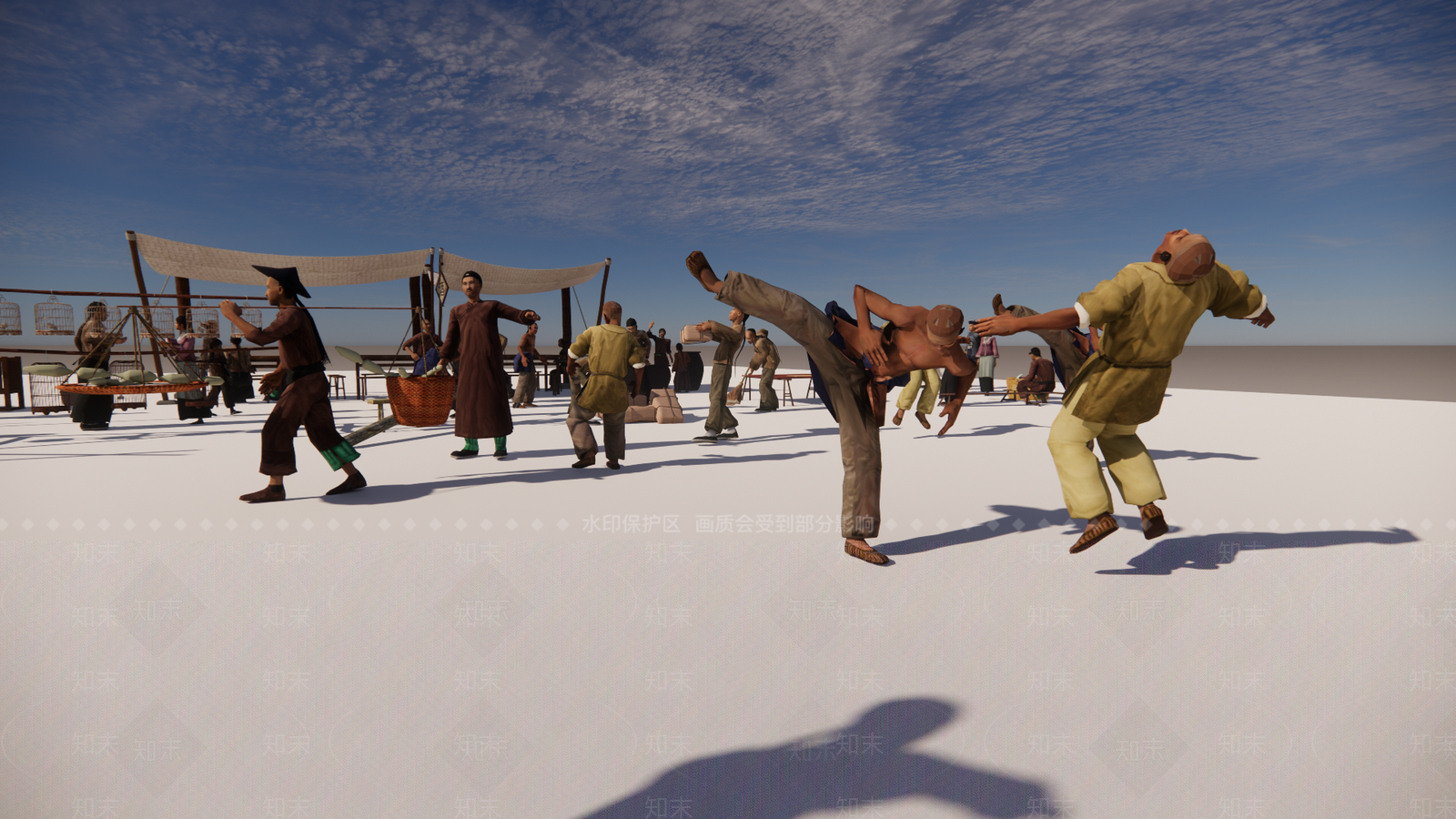 古代清代古街人物SU模型下载【ID:1151814889】