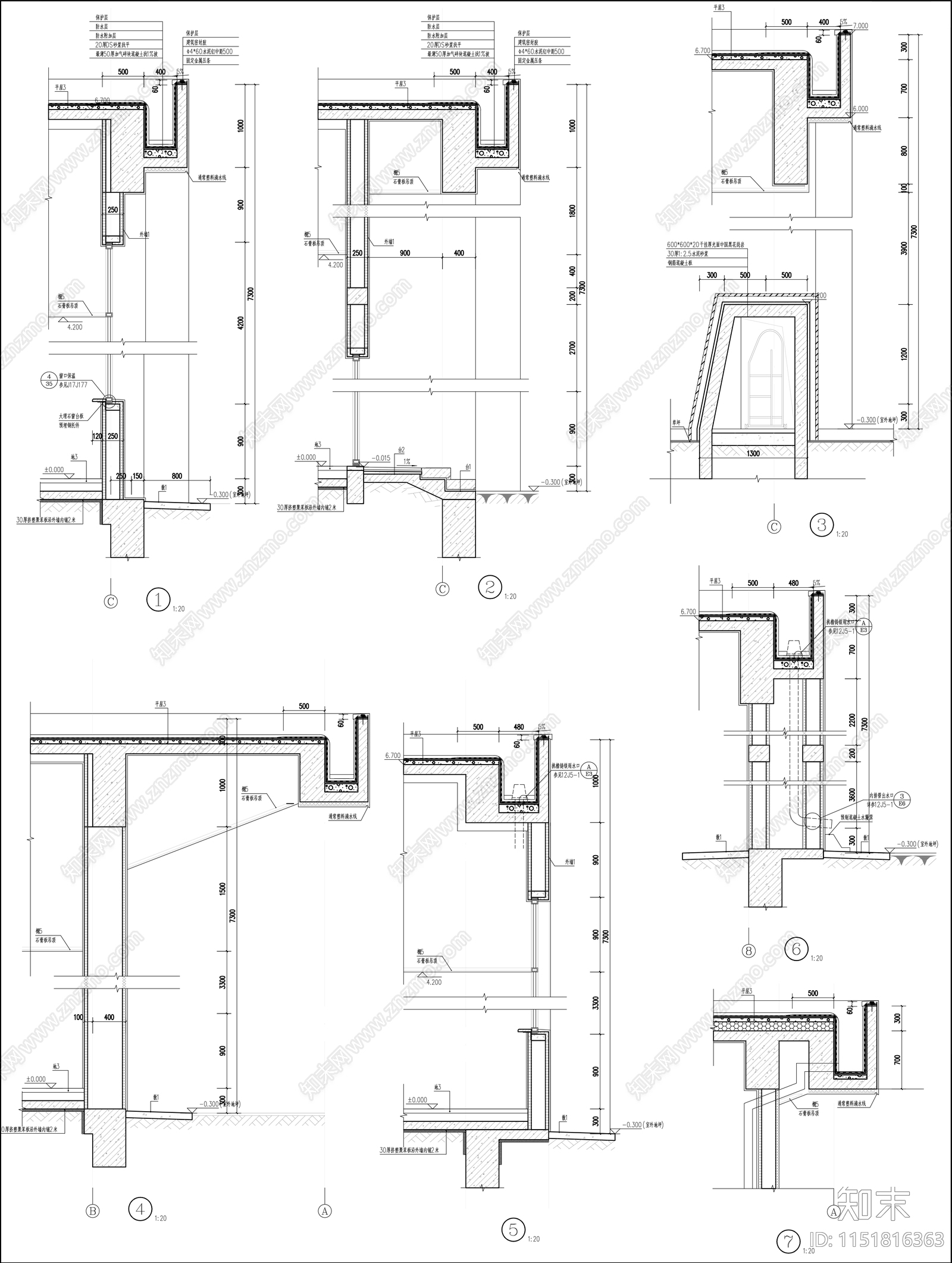 中学入口大门详图cad施工图下载【ID:1151816363】