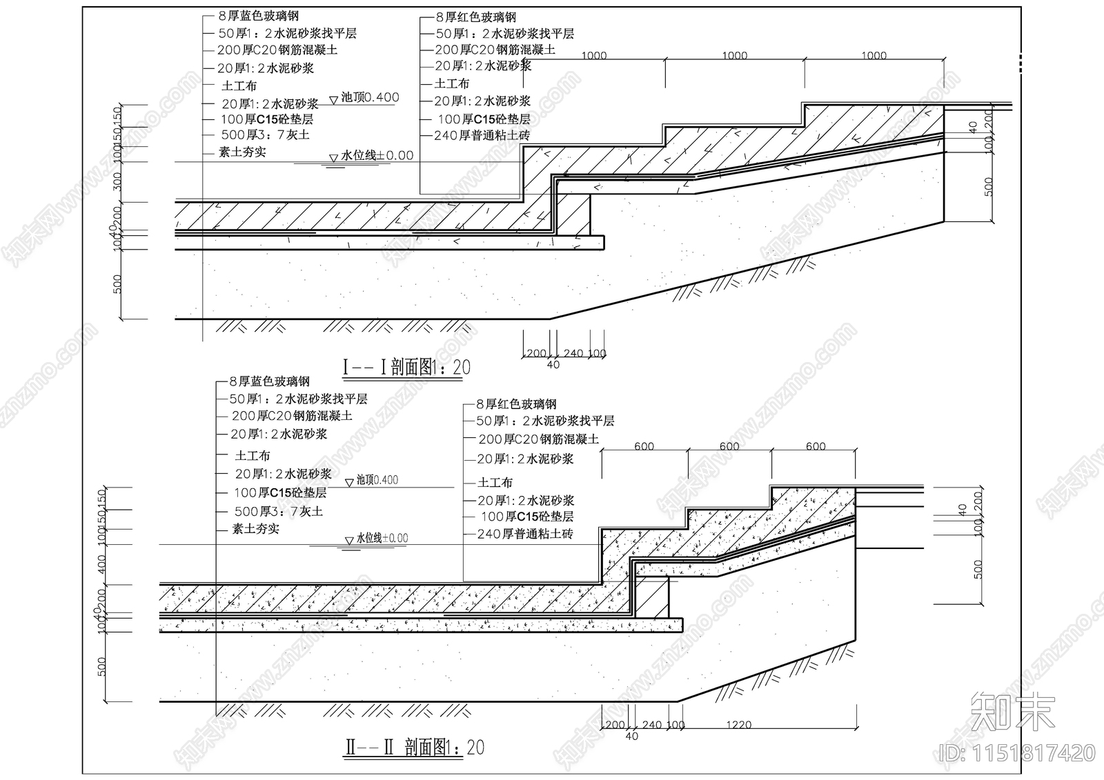 儿童乐园水景cad施工图下载【ID:1151817420】