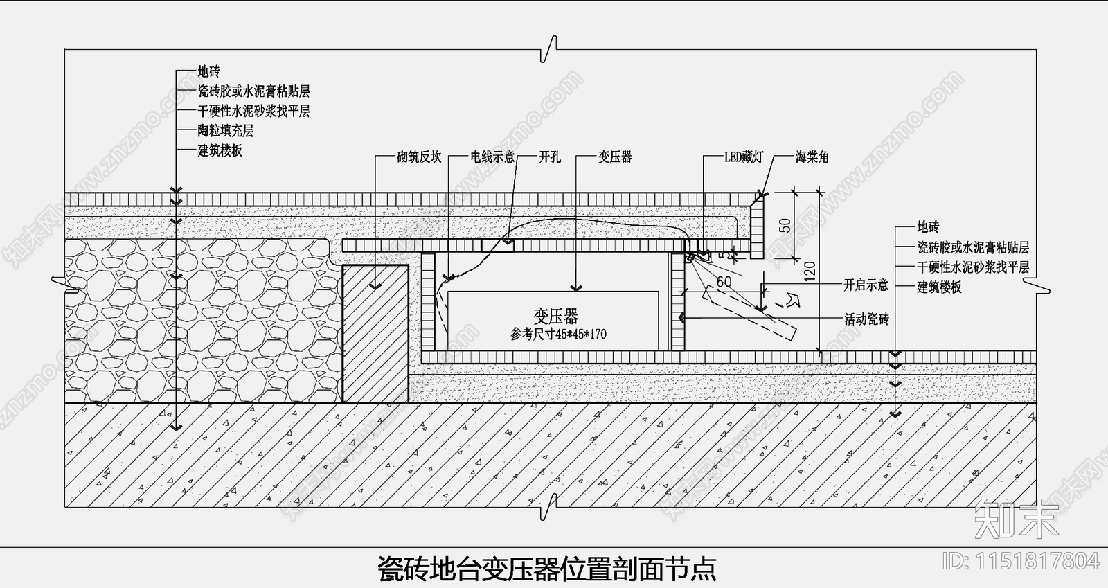 悬浮瓷砖地台施工节点图施工图下载【ID:1151817804】