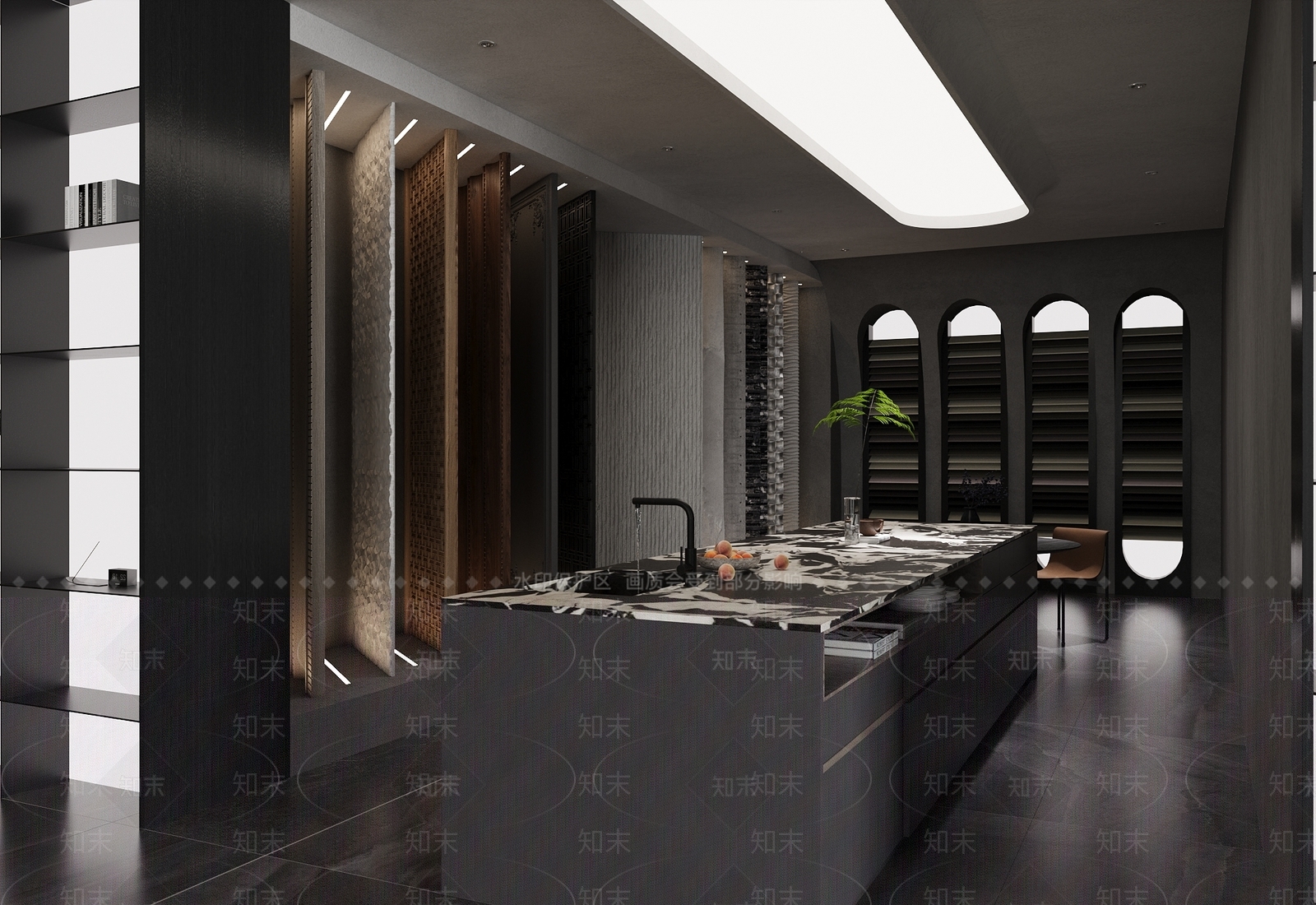现代暗黑风会议室3D模型下载【ID:1151825035】