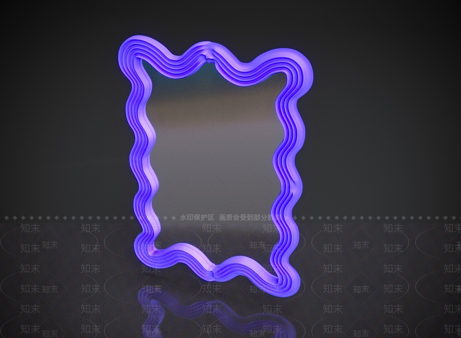 现代装饰镜3D模型下载【ID:1151826299】