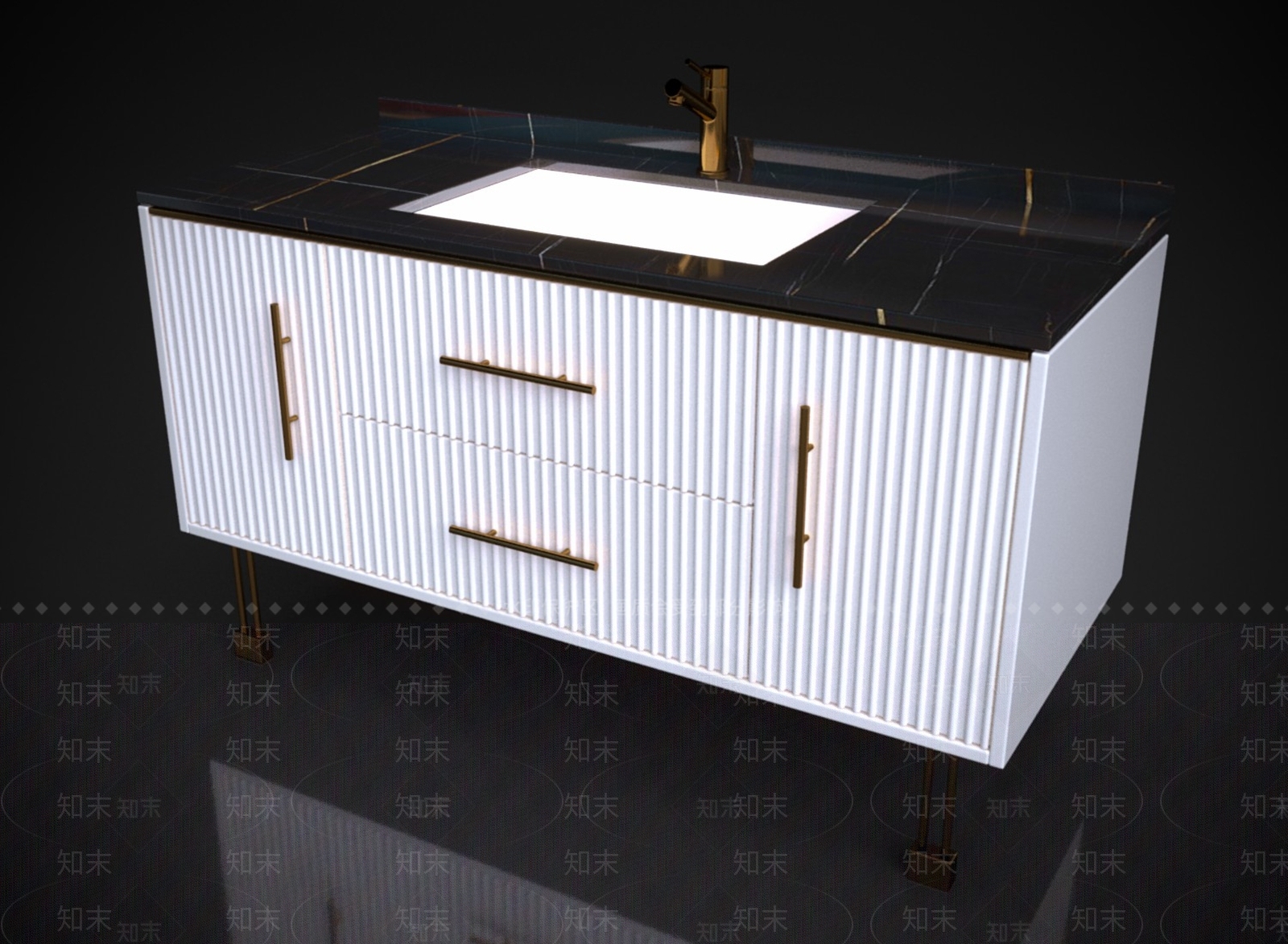 现代浴室柜3D模型下载【ID:1151826956】
