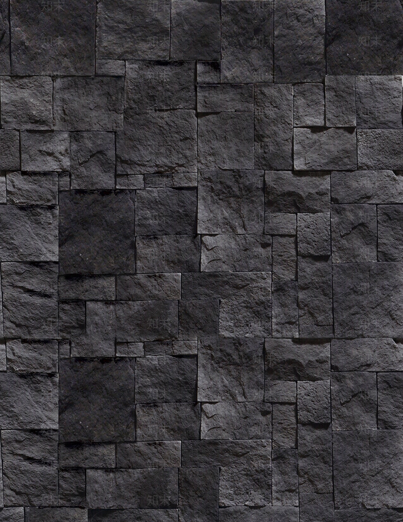 黑色文化石墙面贴图下载【ID:1151828769】