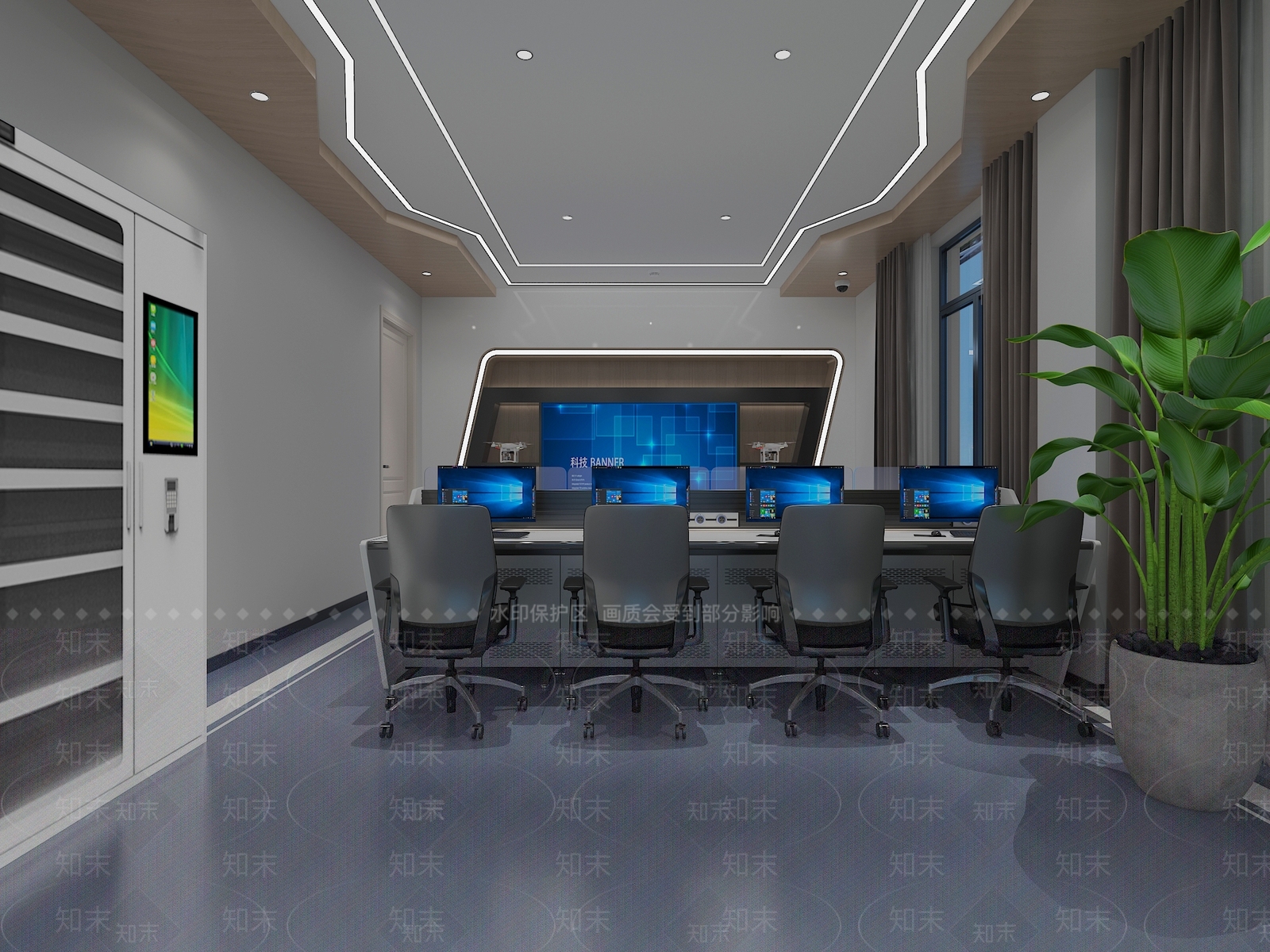 现代无人机科技展厅3D模型下载【ID:1151831725】