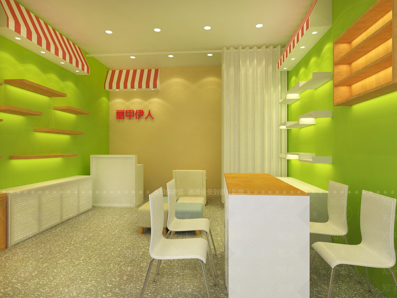 现代美甲店3D模型下载【ID:1151832201】