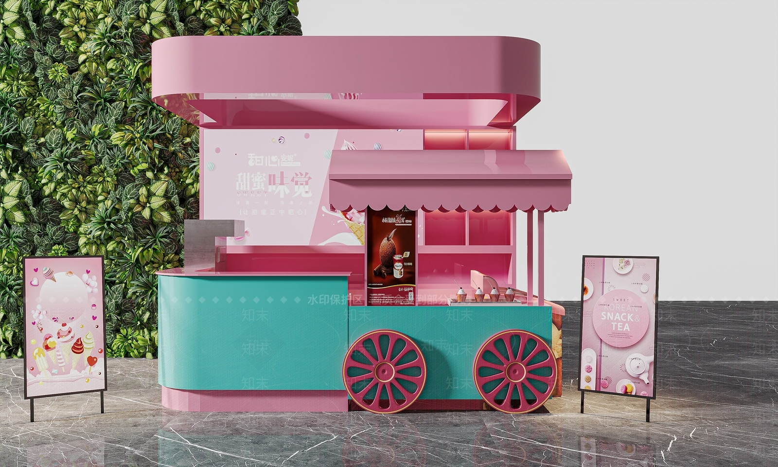 售货车3D模型下载【ID:1151834427】