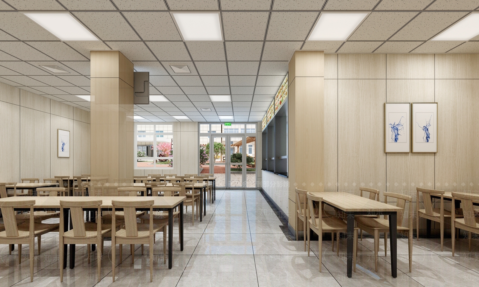 现代医院食堂3D模型下载【ID:1151839477】