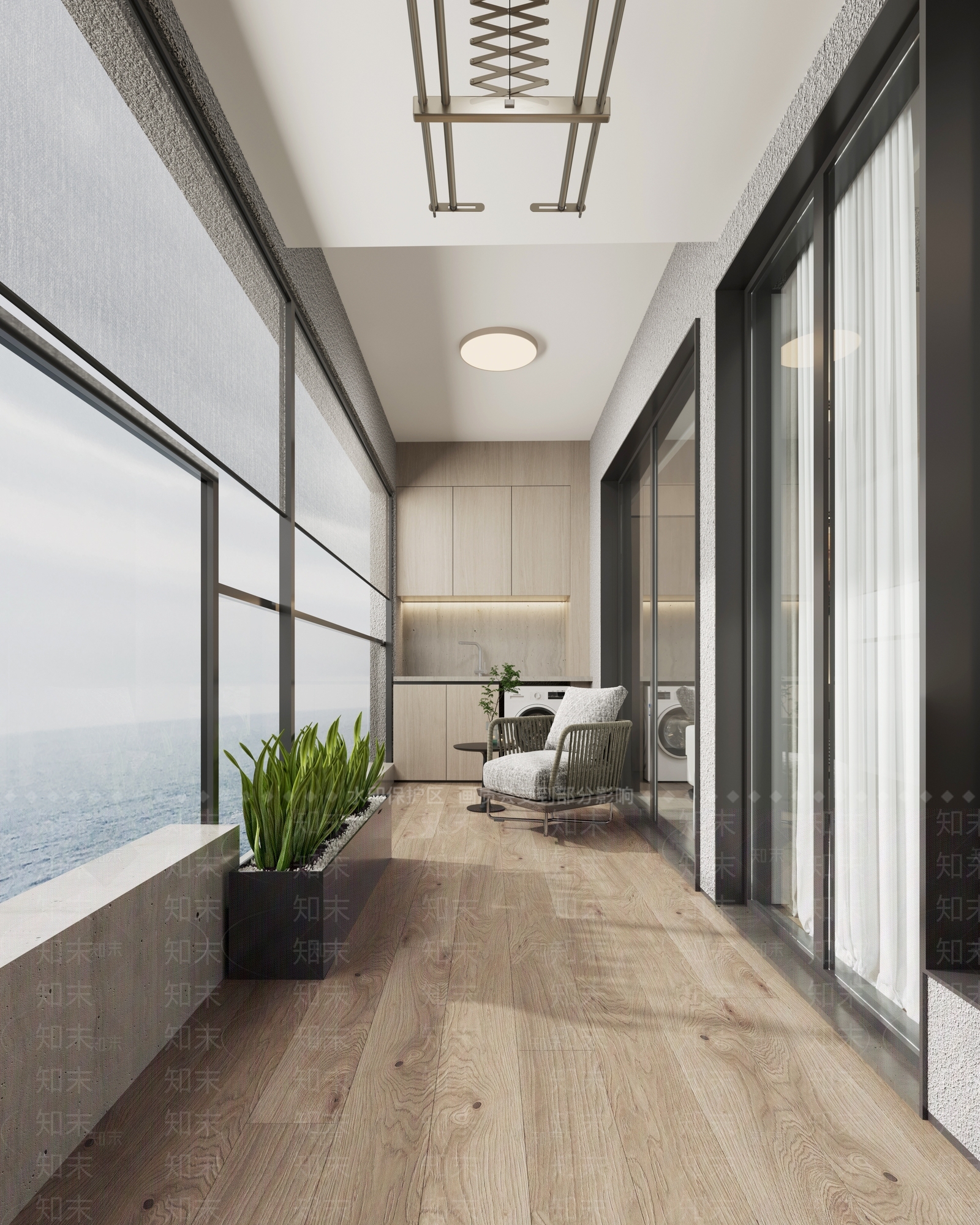 现代家居阳台3D模型下载【ID:1151839450】