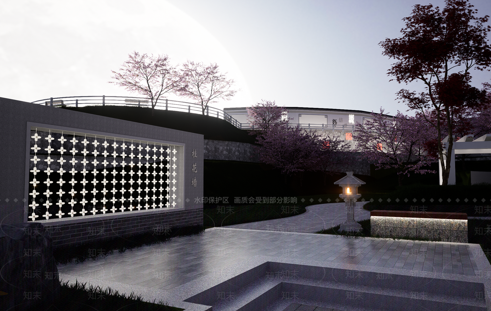 现代山地文化公园SU模型下载【ID:1151841675】