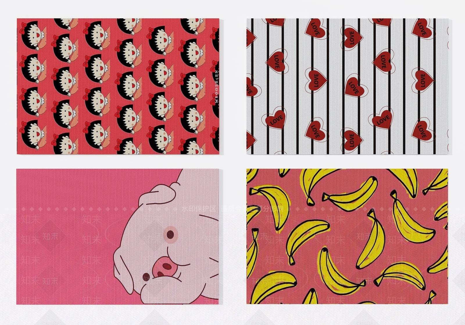 现代红色卡通童趣地毯3D模型下载【ID:1151841151】