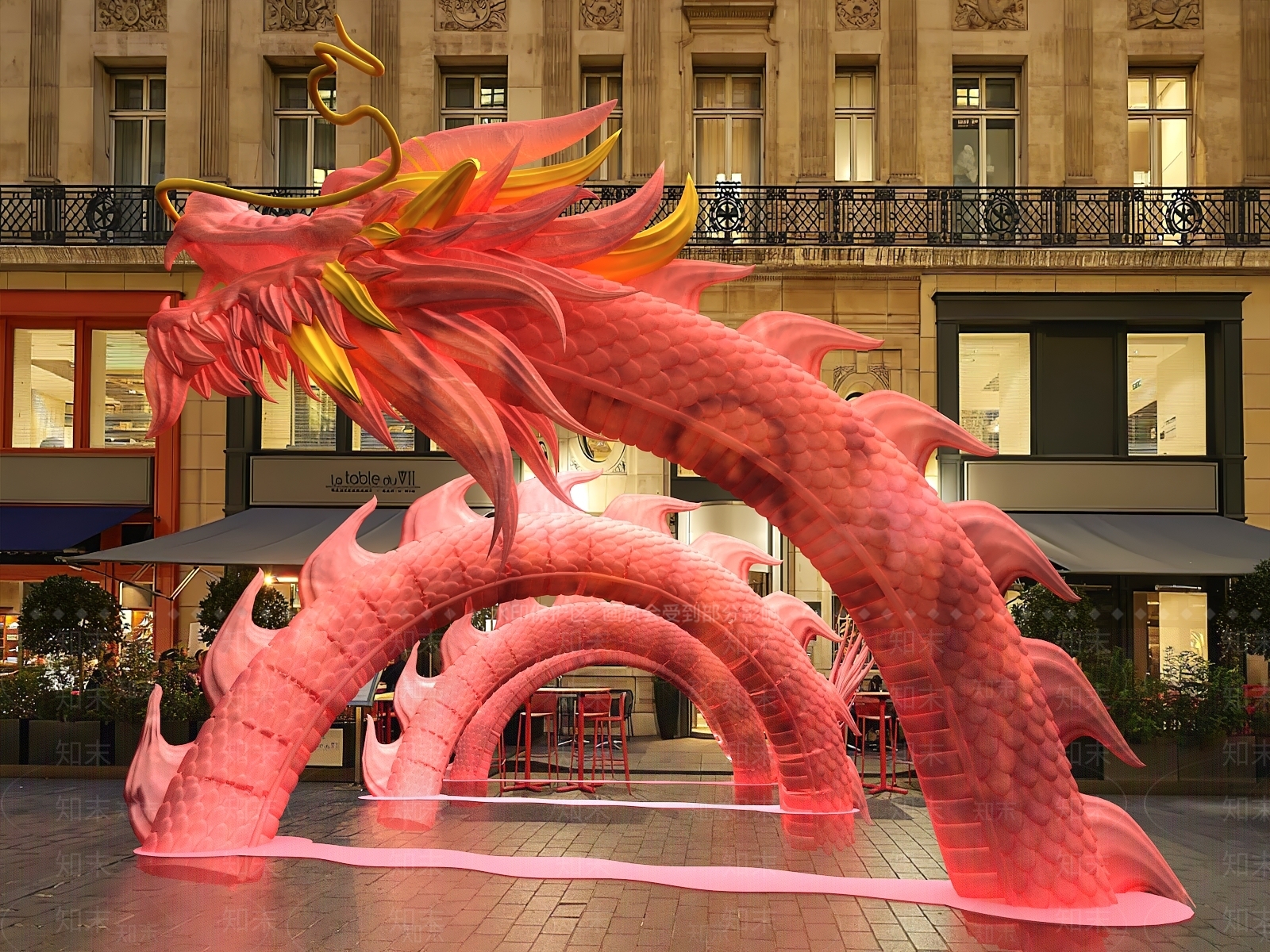 新中式新年龙年美陈3D模型下载【ID:1151844449】