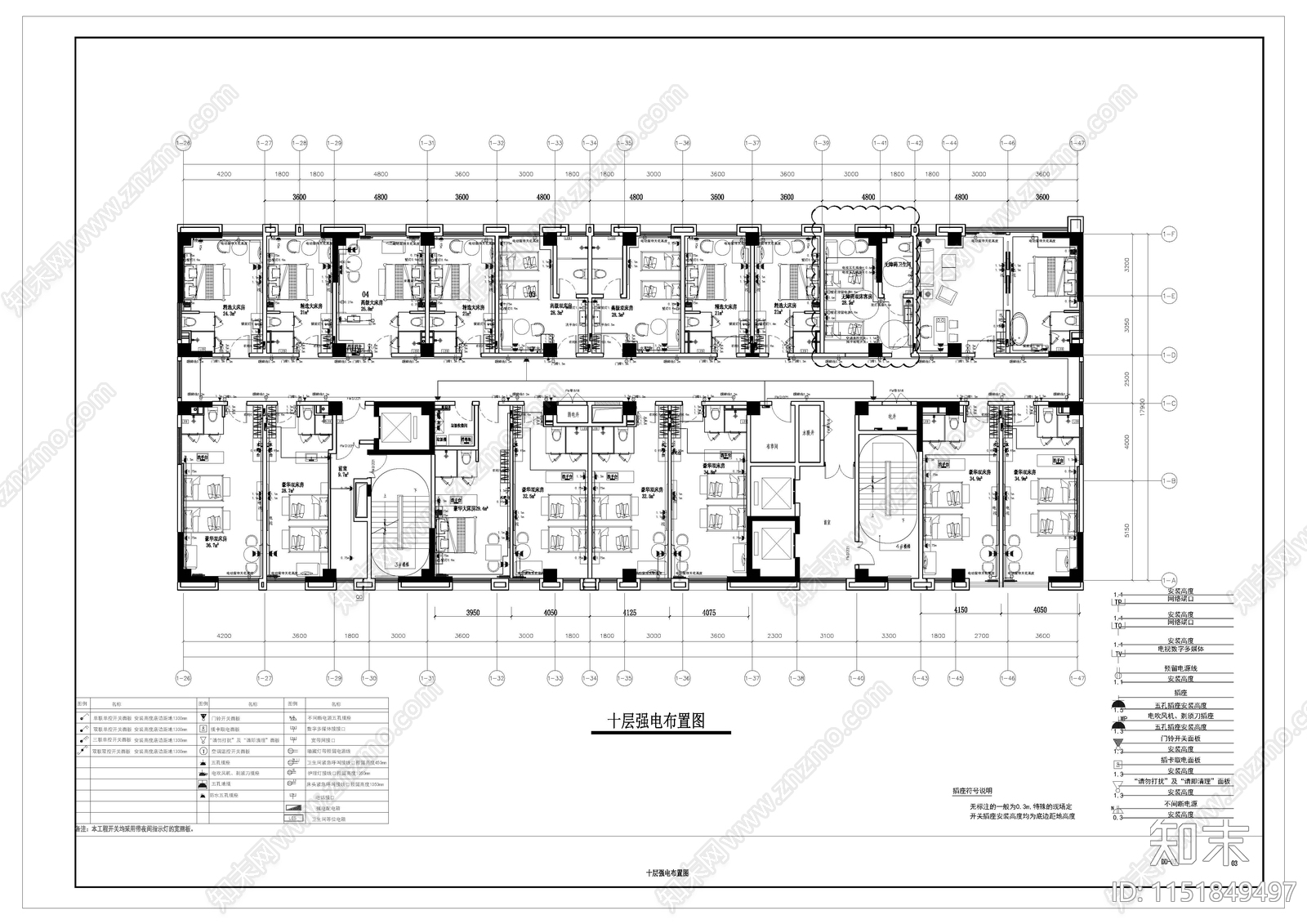 酒店宾馆客房层强弱电系统图施工图下载【ID:1151849497】