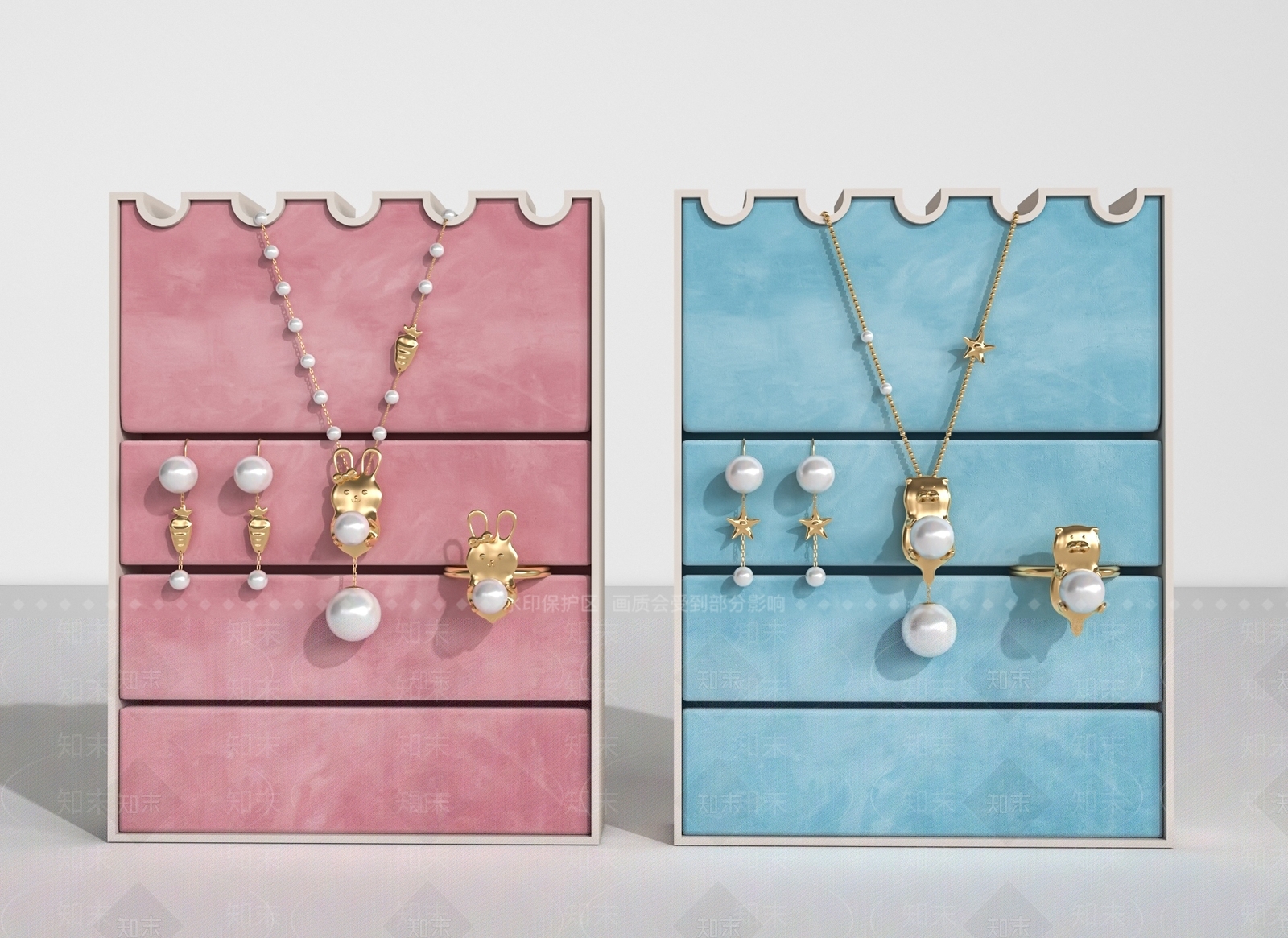 现代首饰展示3D模型下载【ID:1151851741】