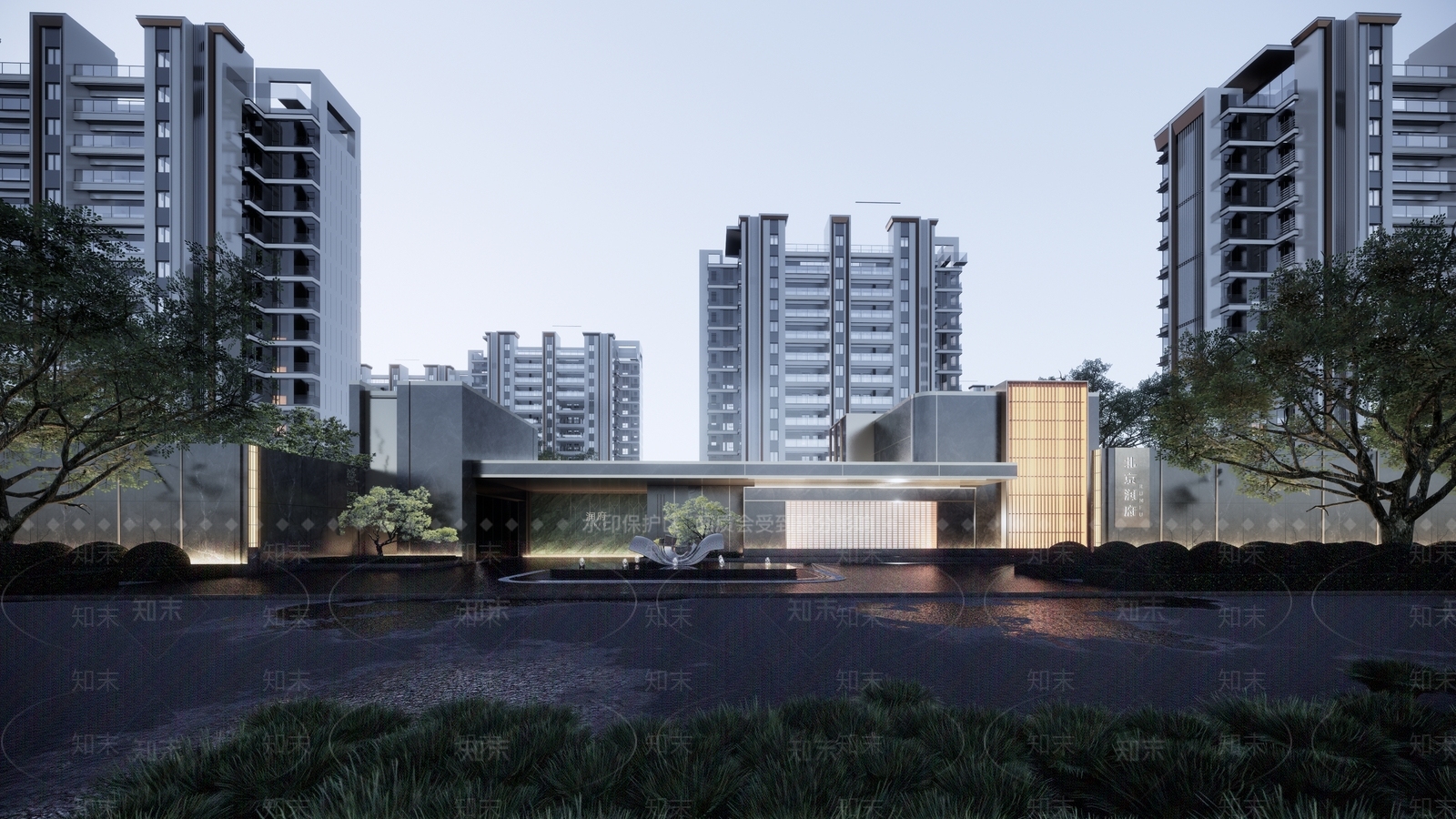 商业综合体景观SU模型精品下载_SketchUp模型_知末网