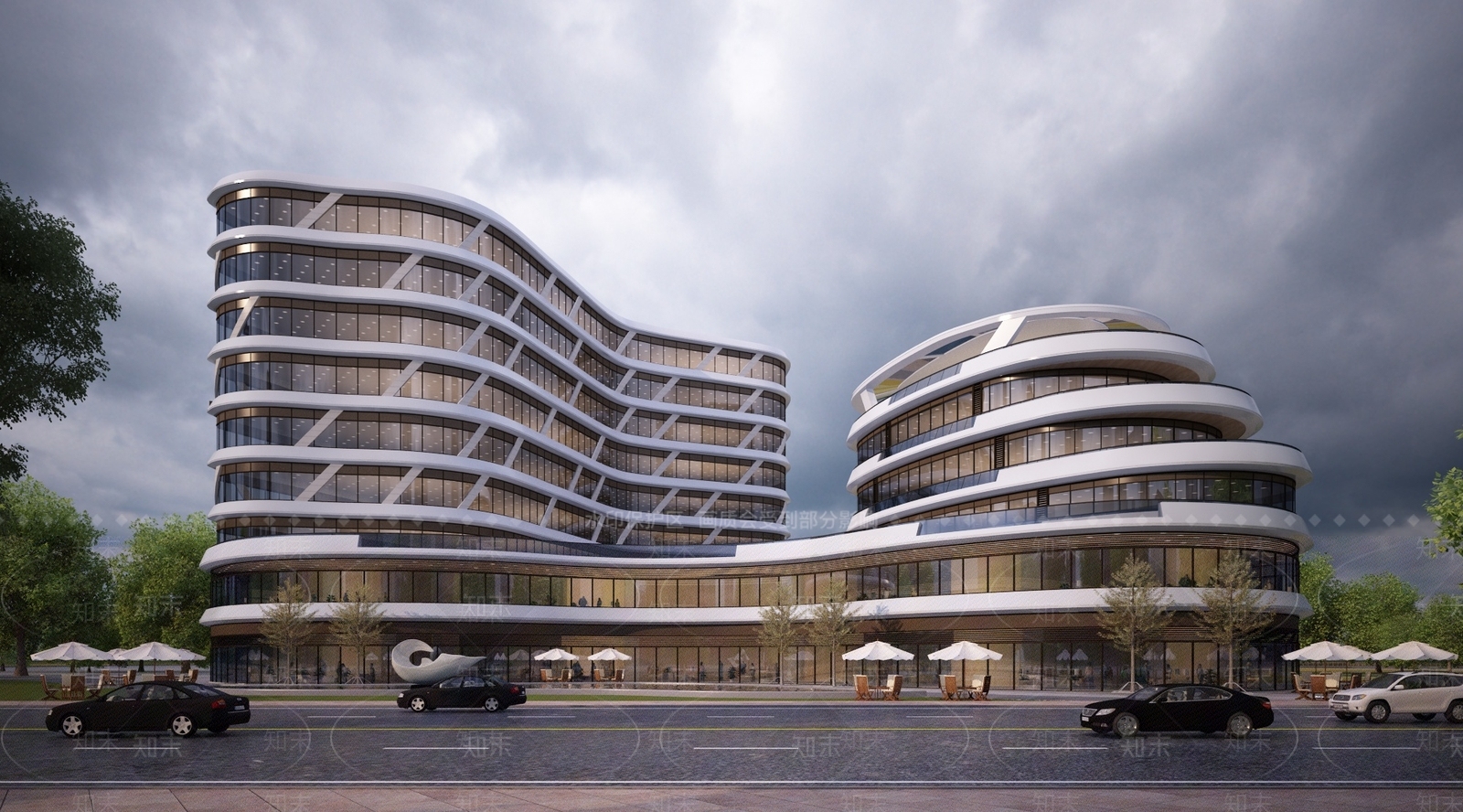 现代商业建筑3D模型下载【ID:1151853547】