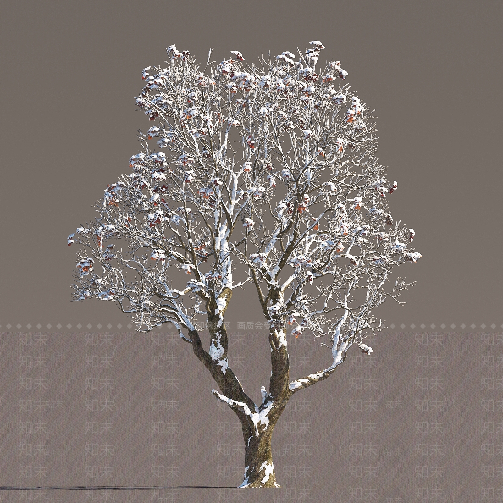 冬季雪景树3D模型下载【ID:1151857906】