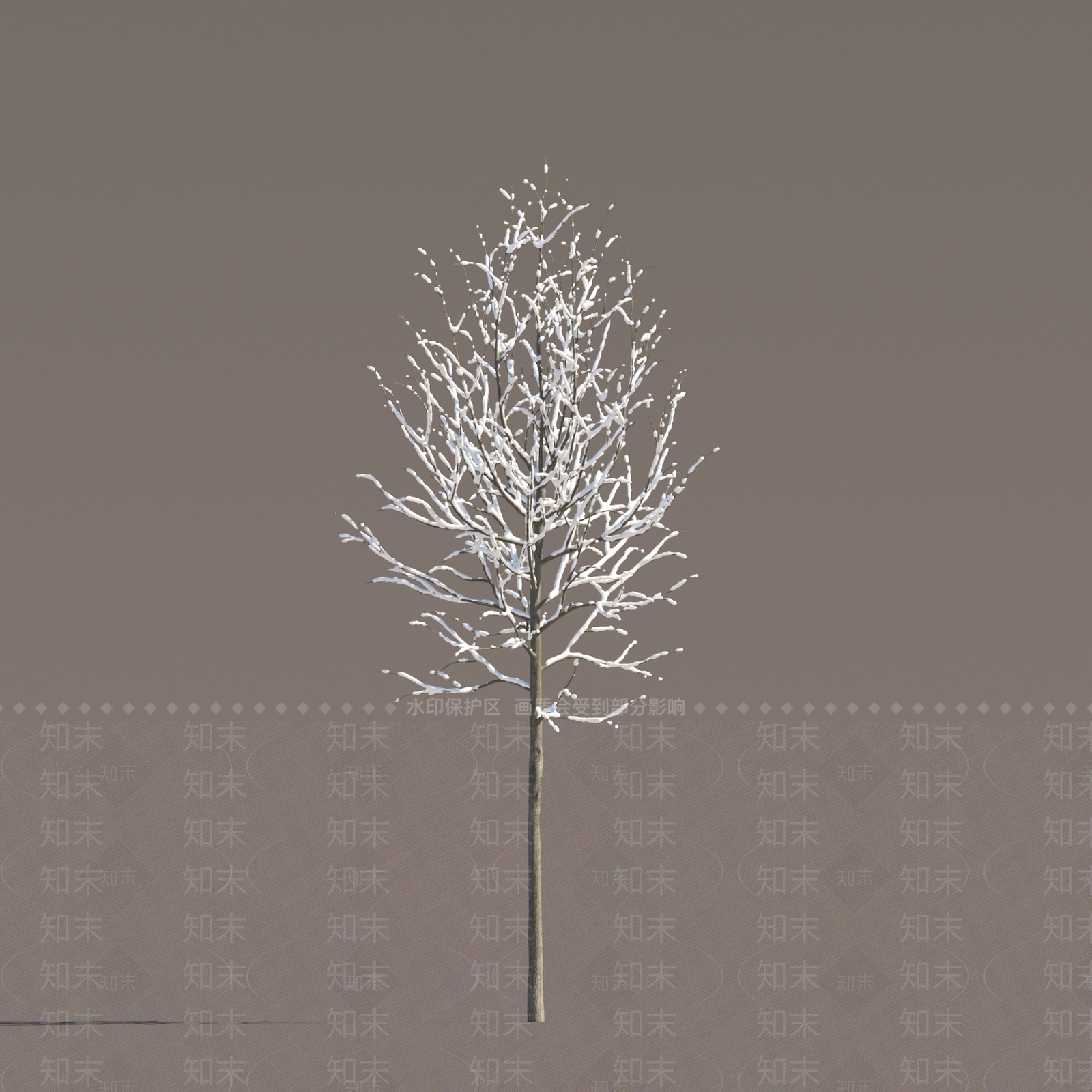 现代冬季雪树3D模型下载【ID:1151859319】