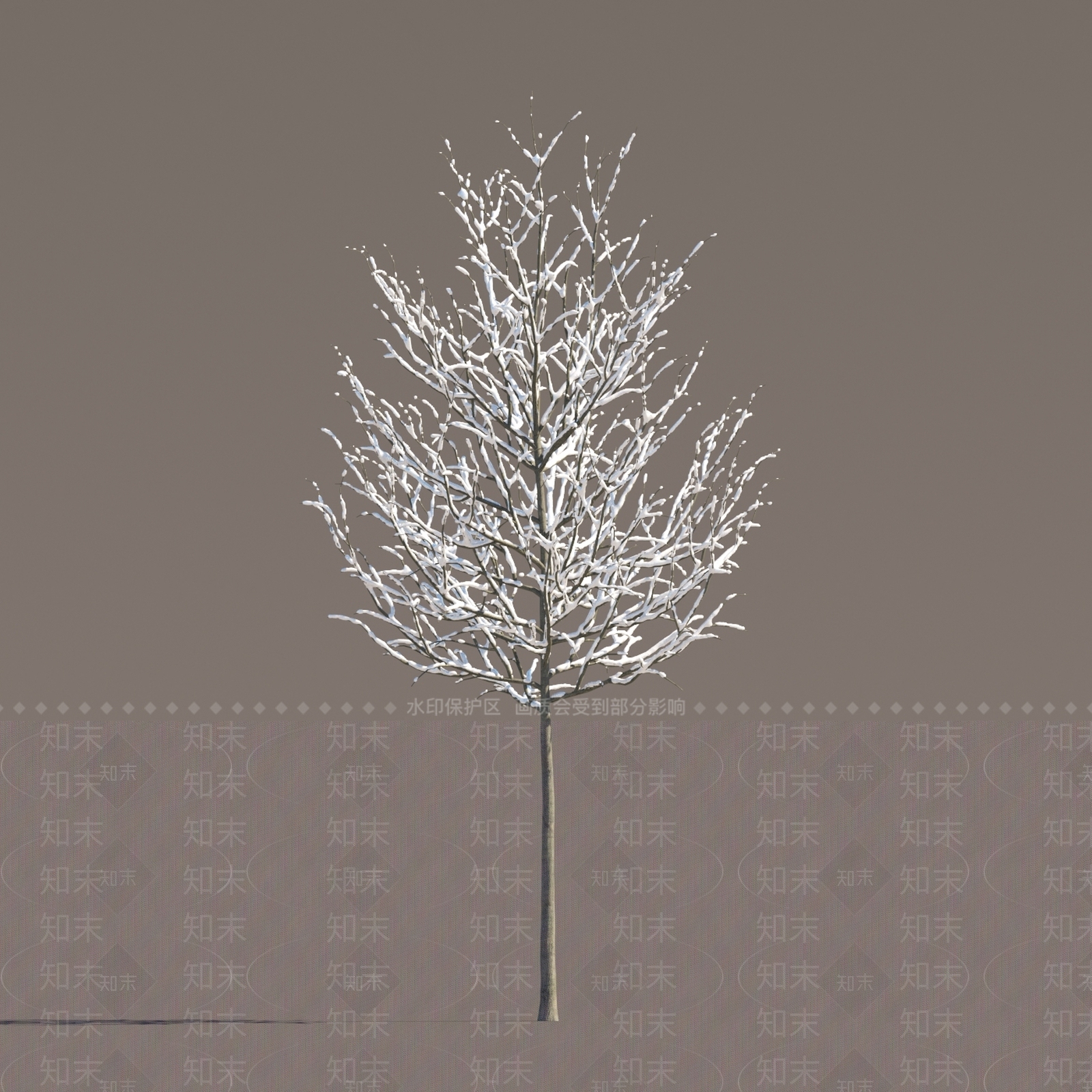 冬季雪景树3D模型下载【ID:1151859435】