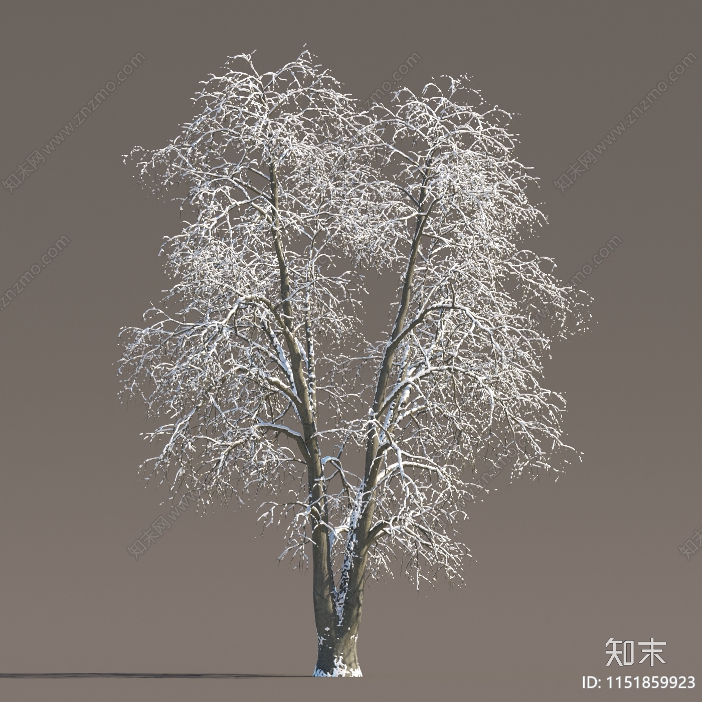 冬季雪树3D模型下载【ID:1151859923】