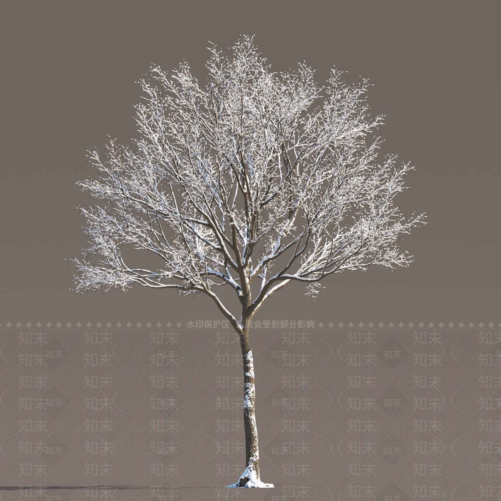 冬季雪景植物雪树雪景树木3D模型下载【ID:1151862663】