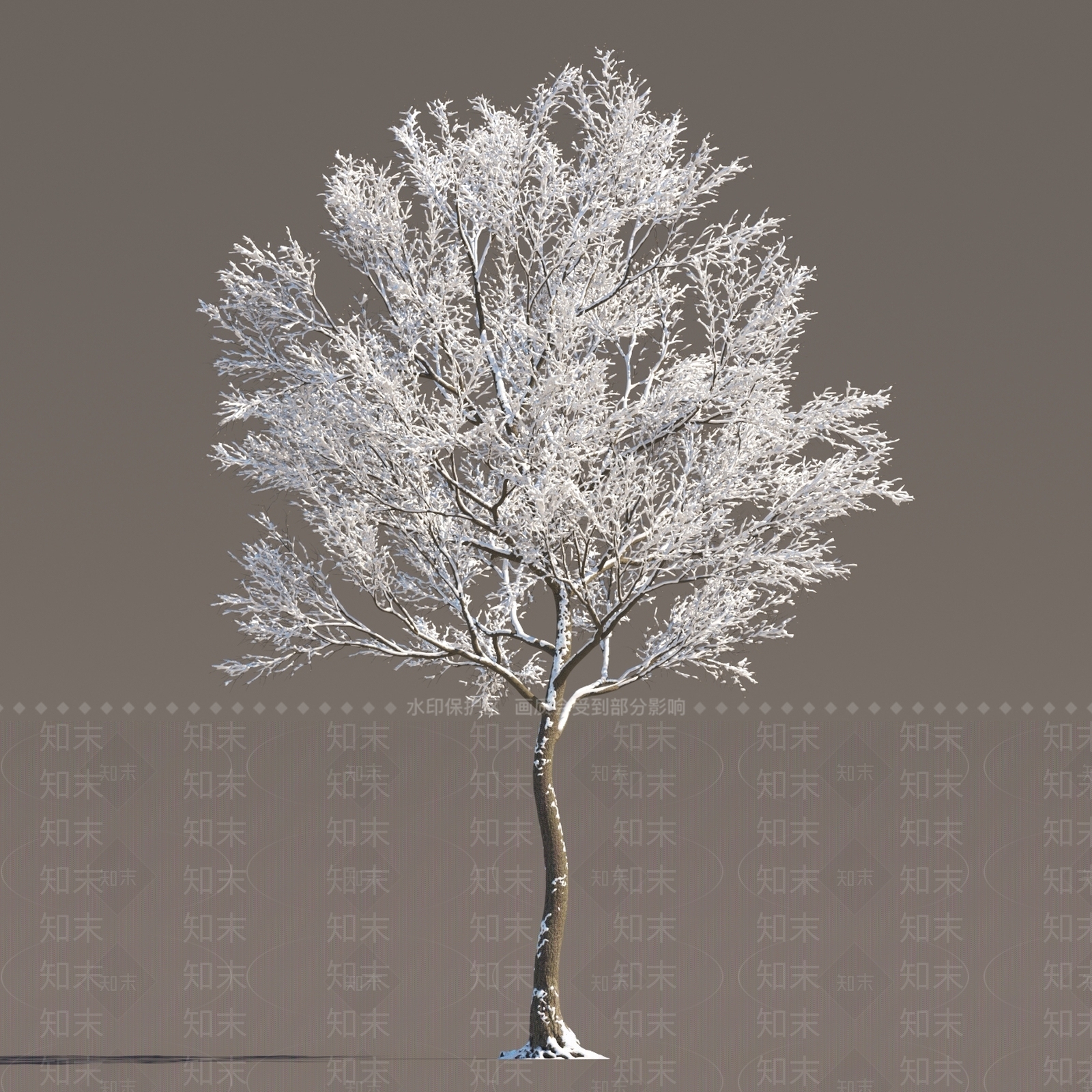 冬季雪景植物雪树雪景树木3D模型下载【ID:1151862941】