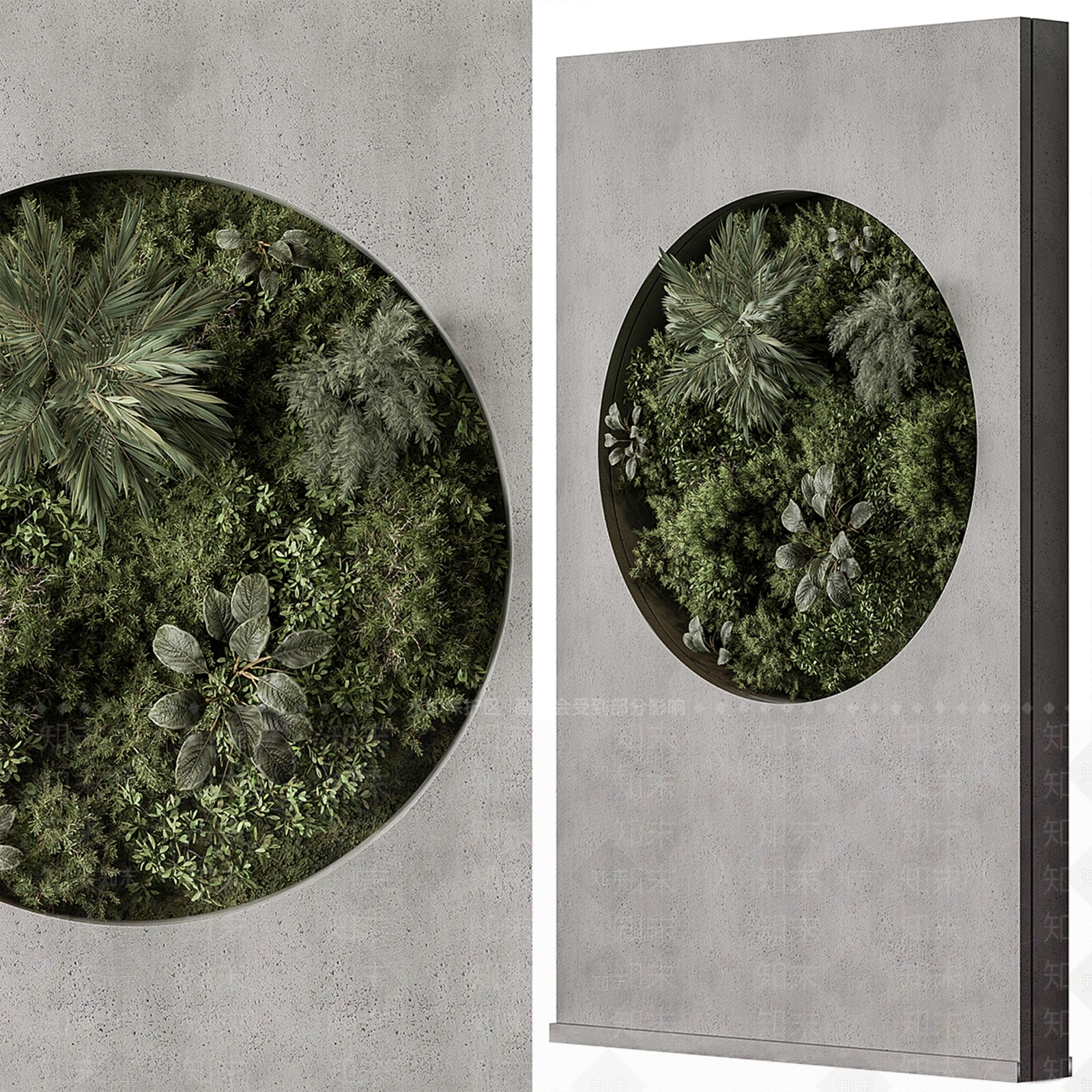 植物墙3D模型下载【ID:1151872053】