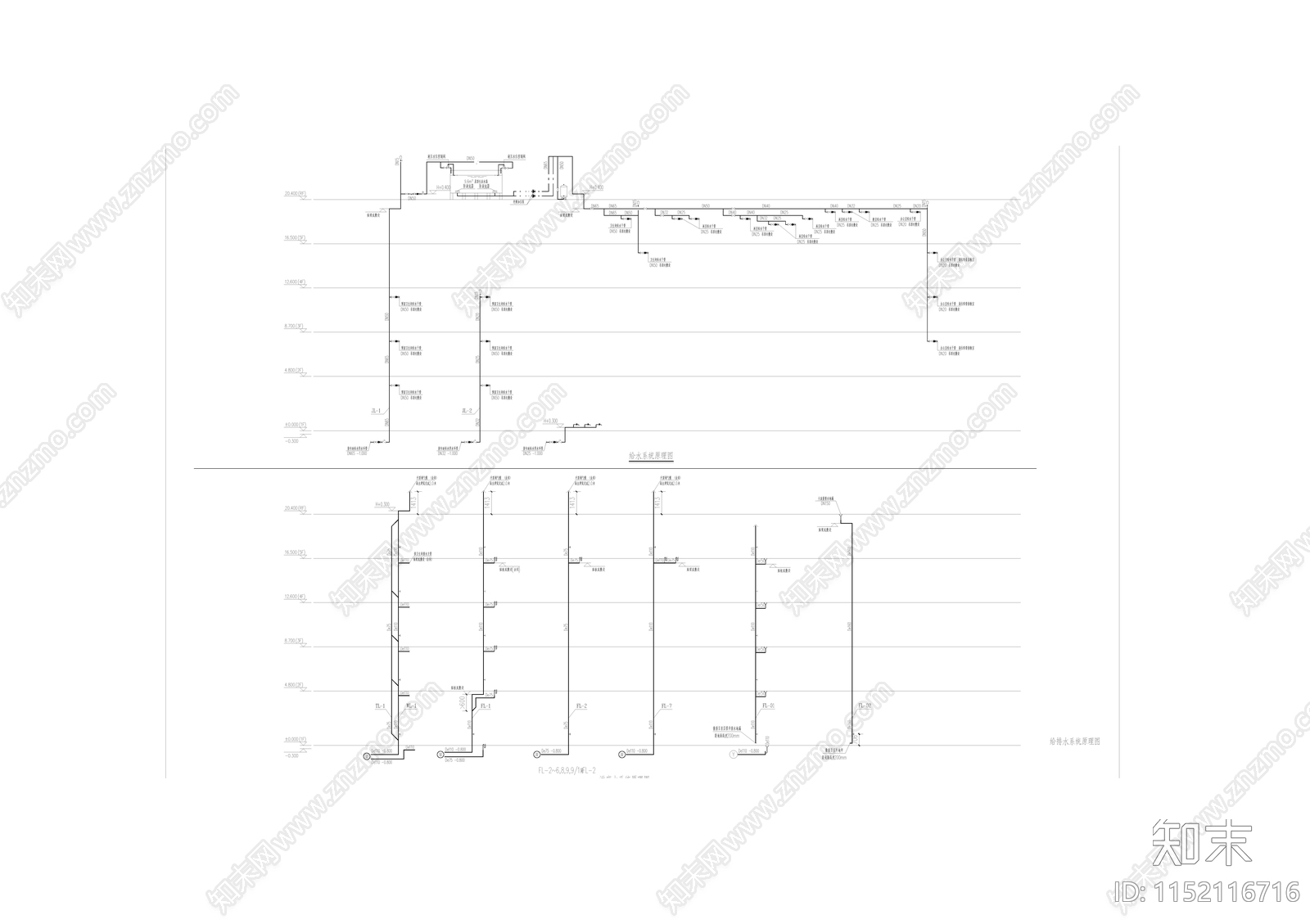 职业技术学校宿舍实训楼建筑cad施工图下载【ID:1152116716】