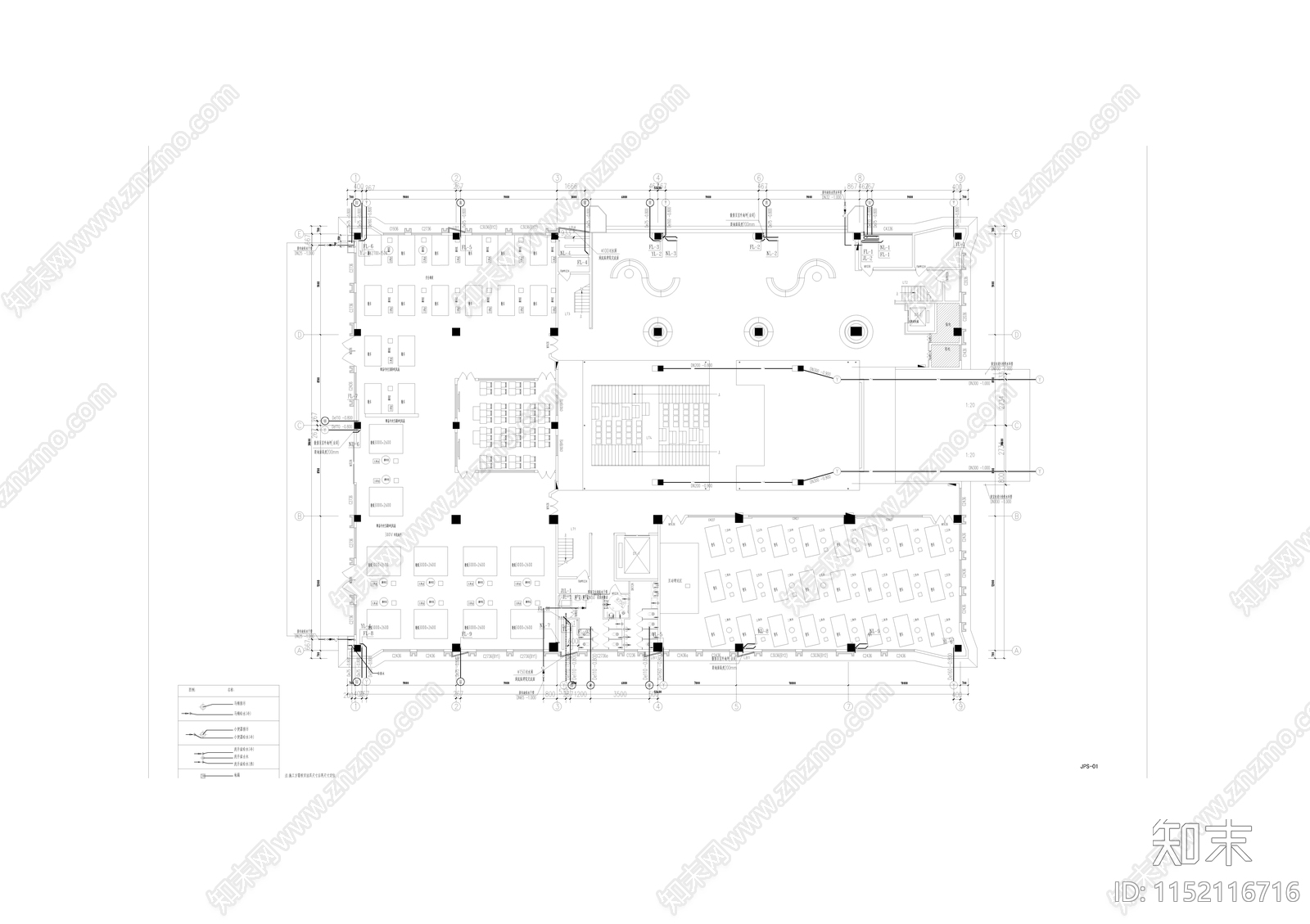 职业技术学校宿舍实训楼建筑cad施工图下载【ID:1152116716】