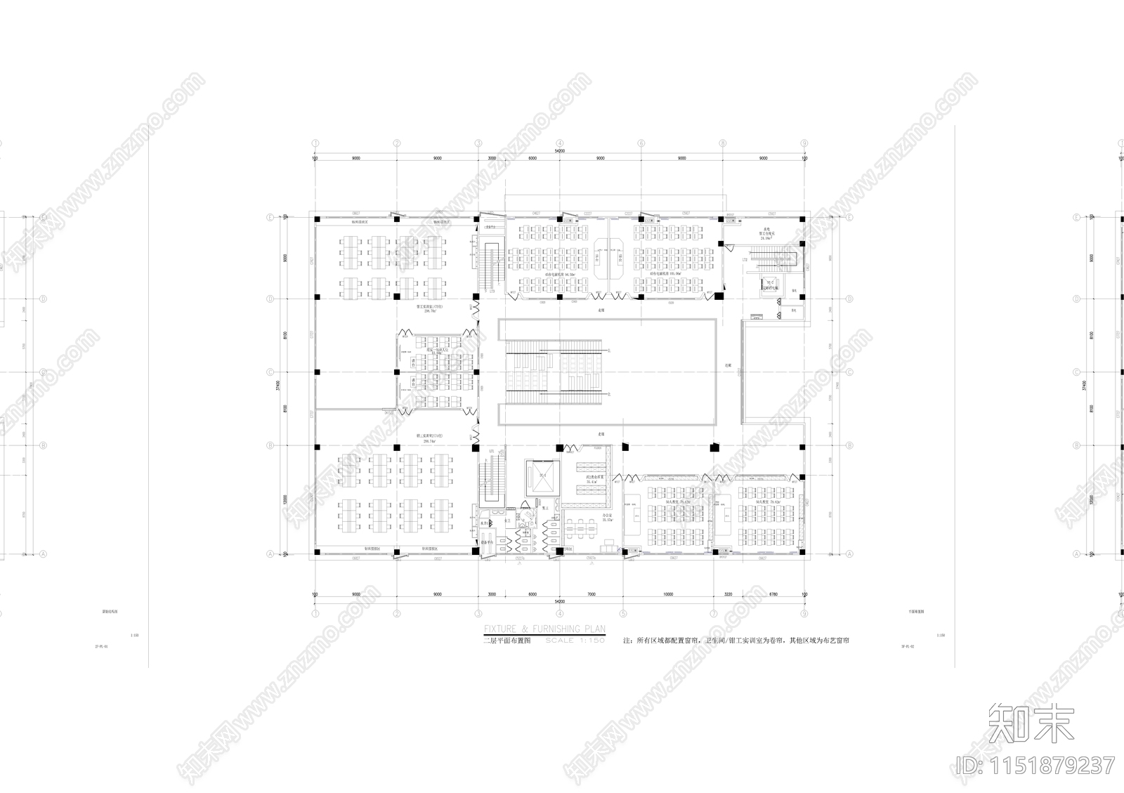 实训楼建筑cad施工图下载【ID:1151879237】