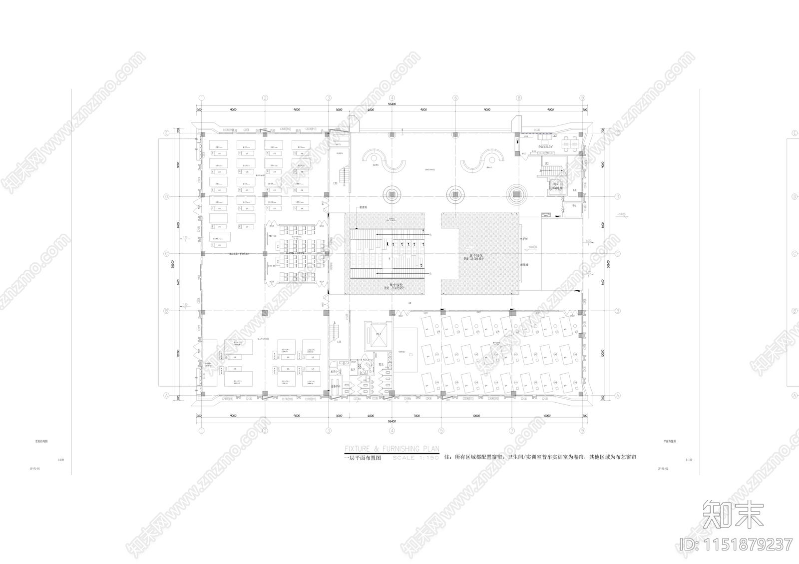 实训楼建筑cad施工图下载【ID:1151879237】