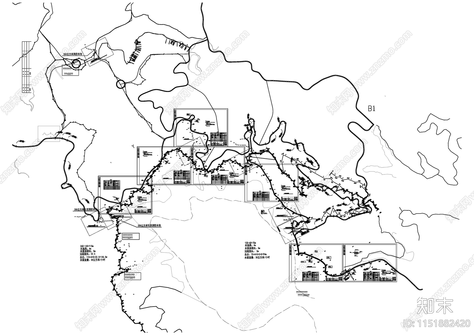 某公园翠屏路景观cad施工图下载【ID:1151882420】