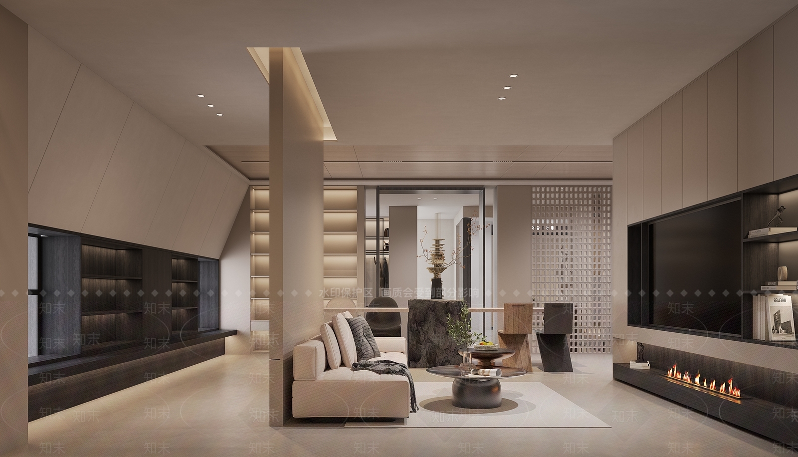 现代家装展厅3D模型下载【ID:1151887982】