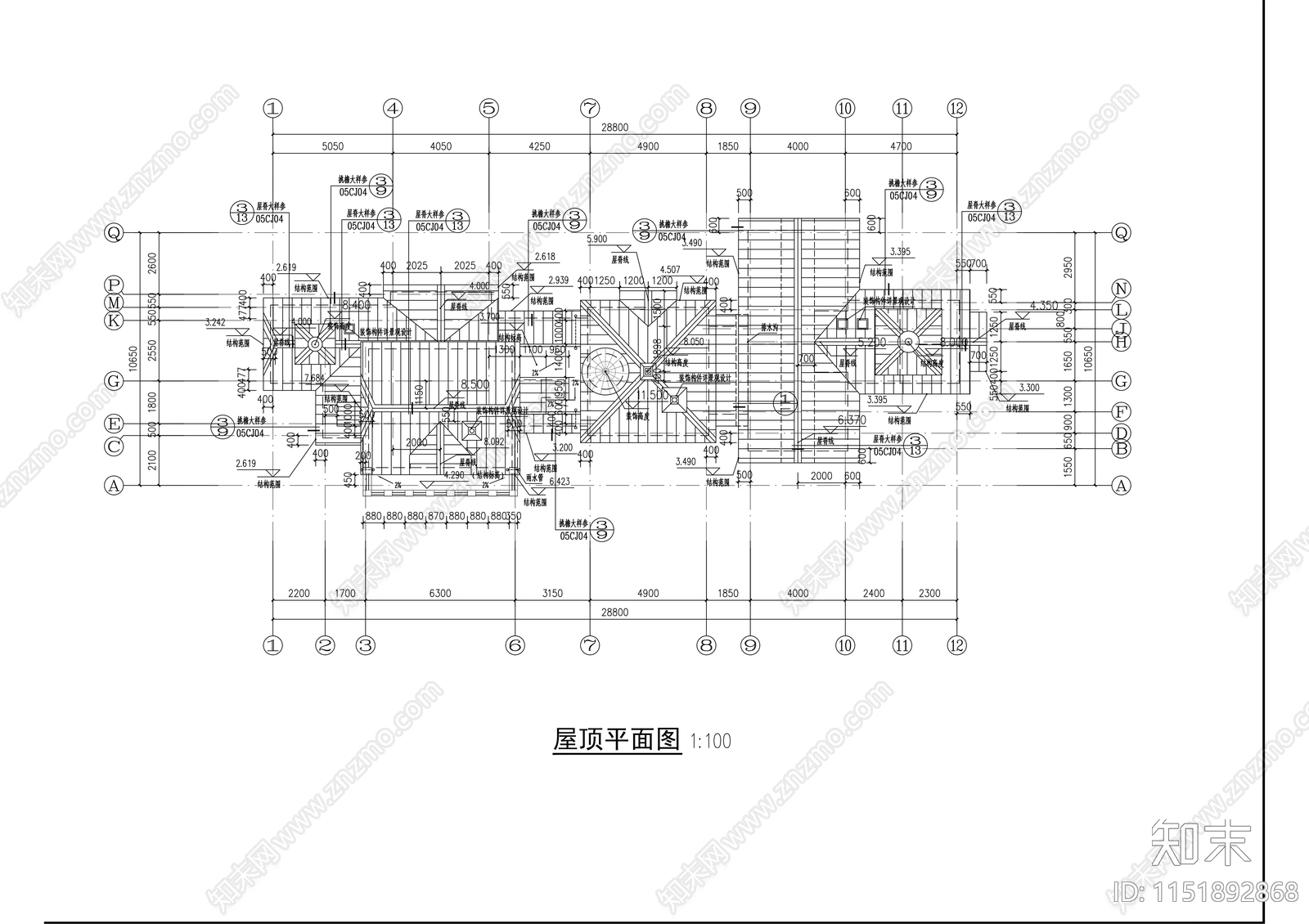 欧式风格餐饮建筑cad施工图下载【ID:1151892868】