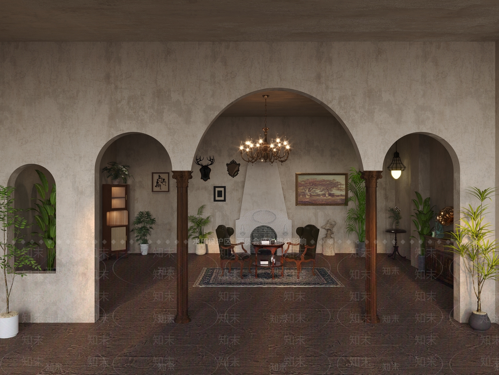 美式复古婚纱店3D模型下载【ID:1151973139】