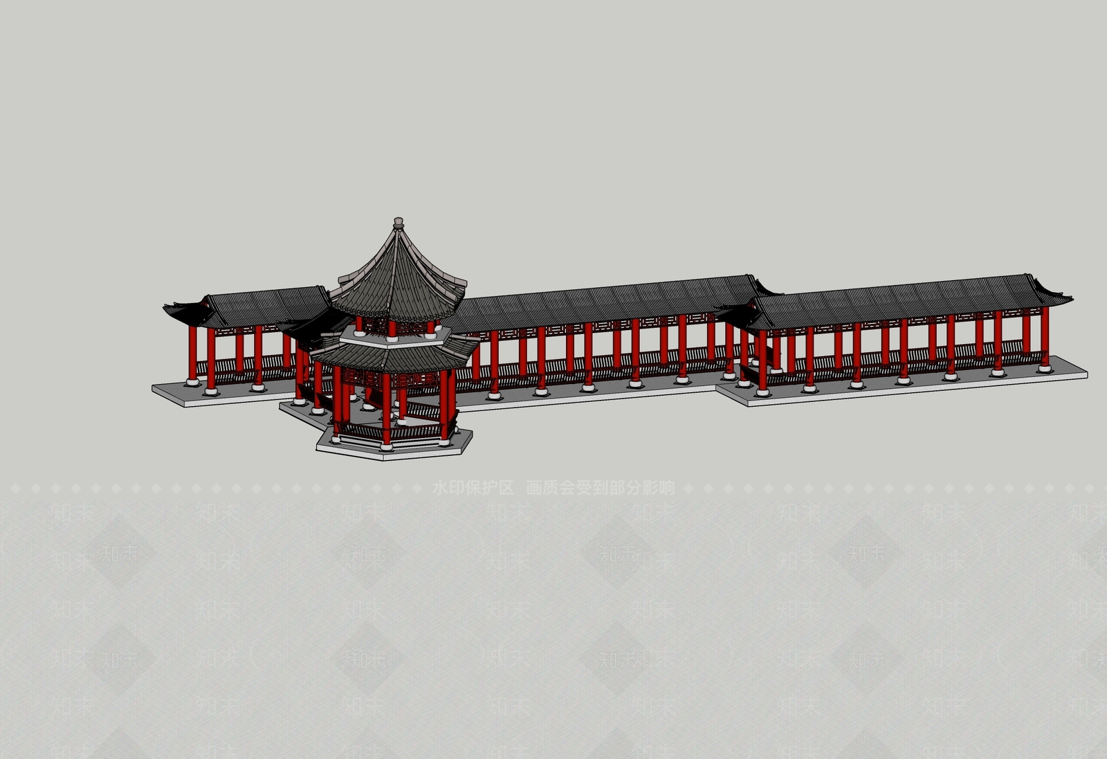 中式亭子SU模型下载【ID:1151891398】