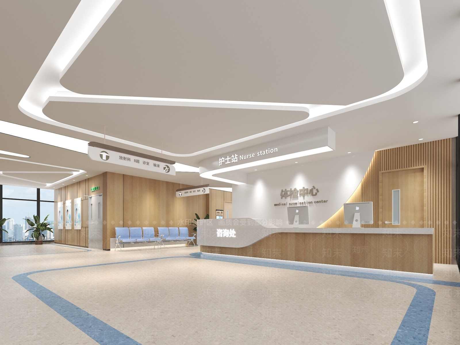 现代医院护士站3D模型下载【ID:1151891521】