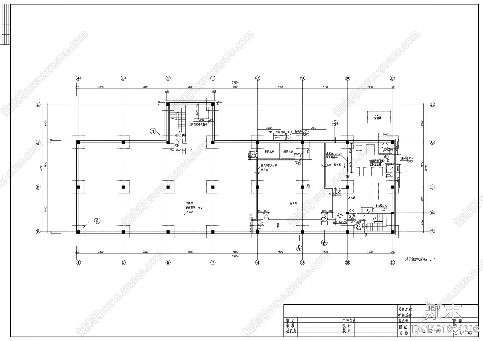 会所建筑cad施工图下载【ID:1151894298】