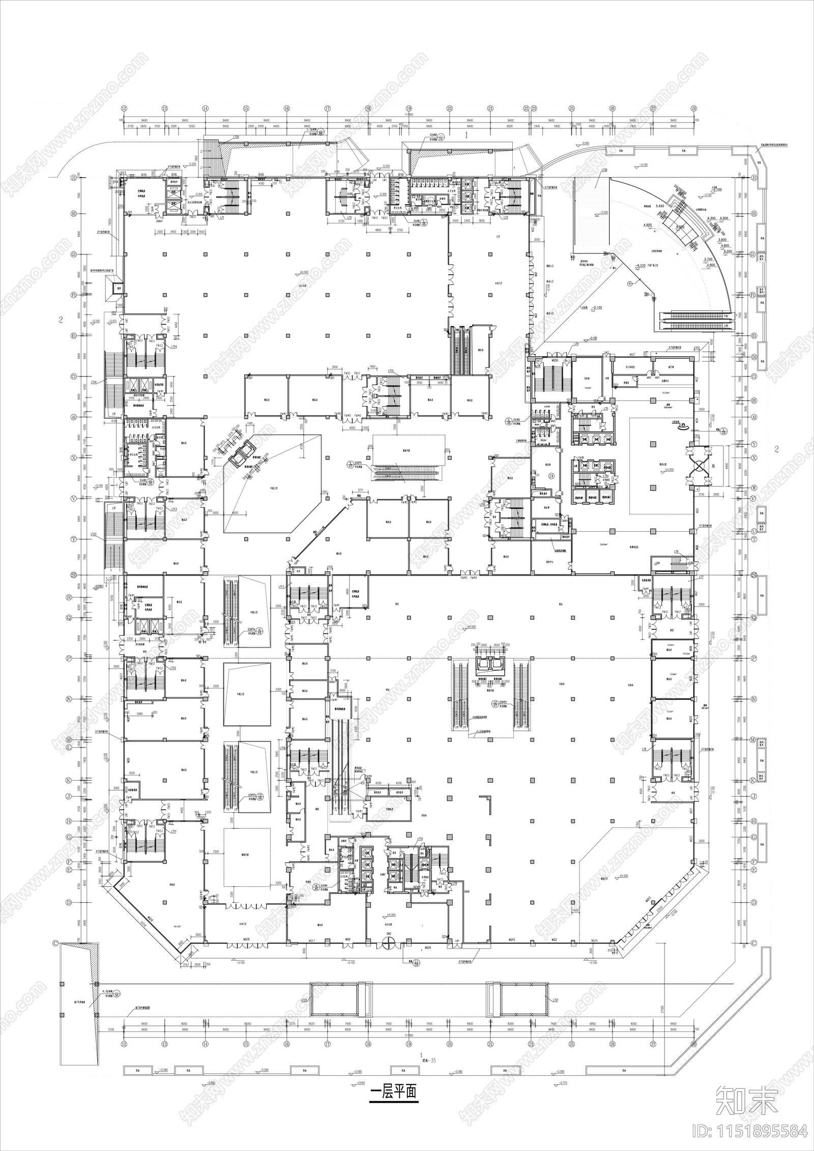 商业室内施工图cad施工图下载【ID:1151895584】