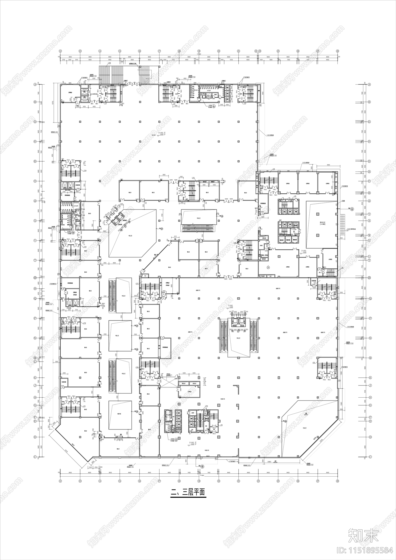 商业室内施工图cad施工图下载【ID:1151895584】