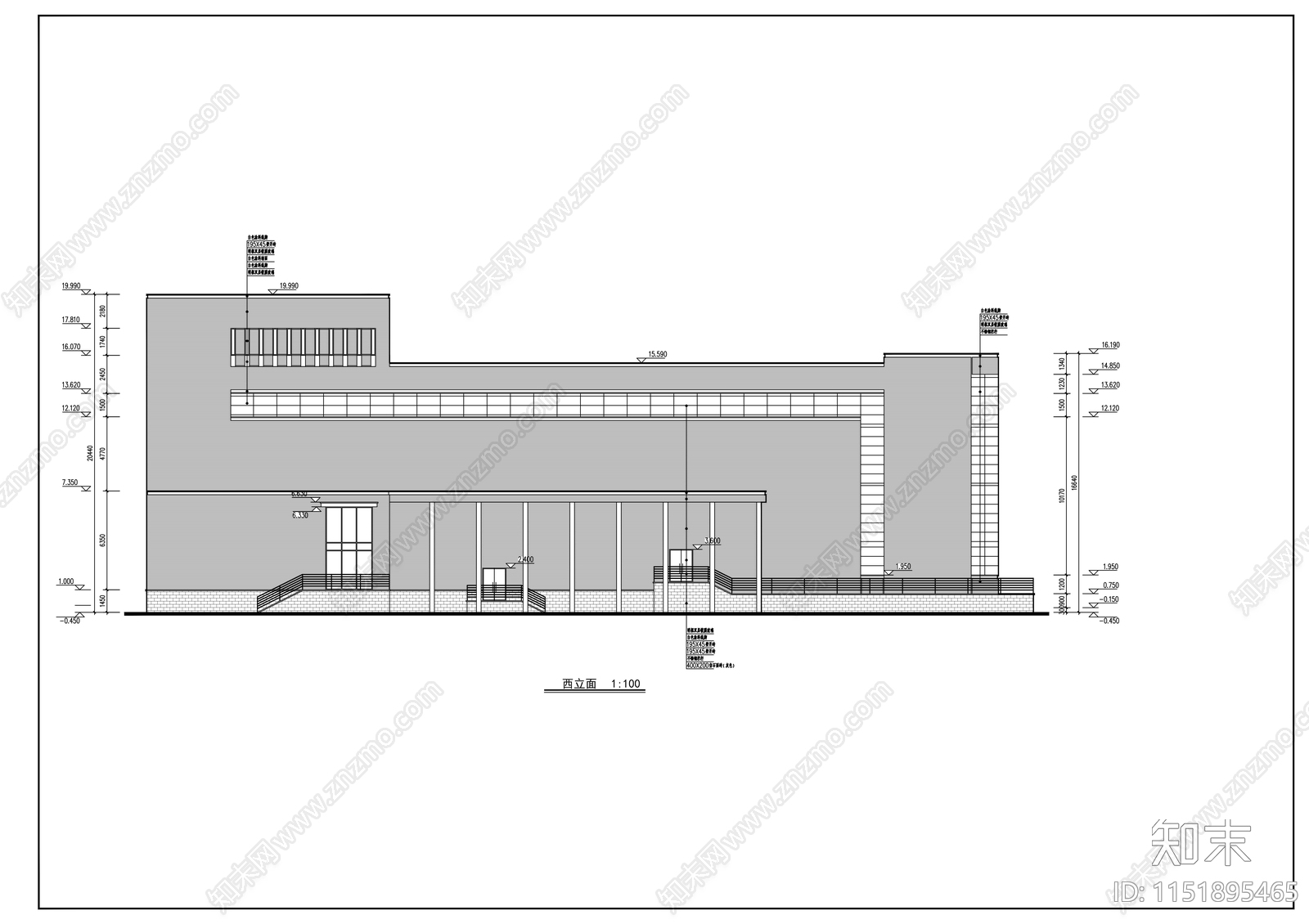 影剧院建筑cad施工图下载【ID:1151895465】