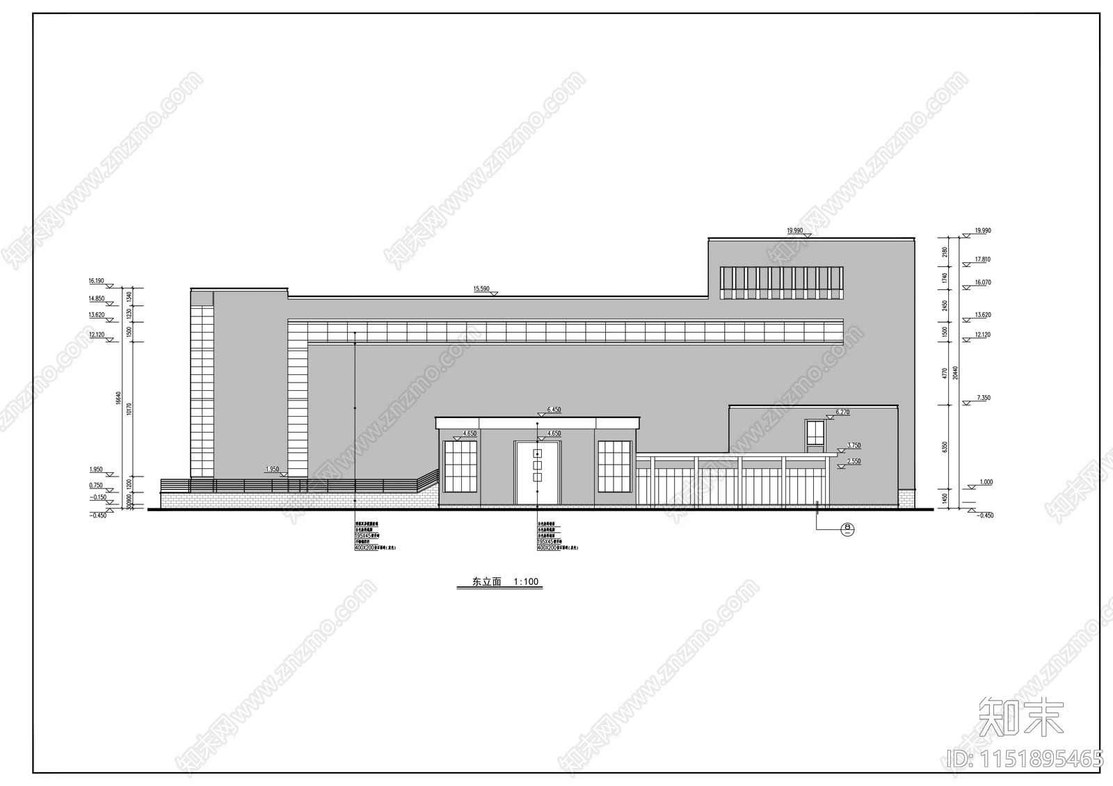 影剧院建筑cad施工图下载【ID:1151895465】