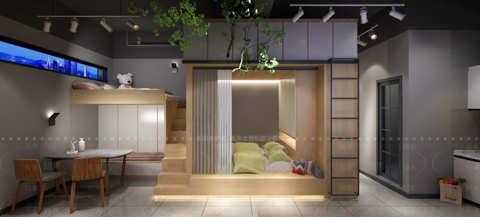 现代单身公寓3D模型下载【ID:1151910289】