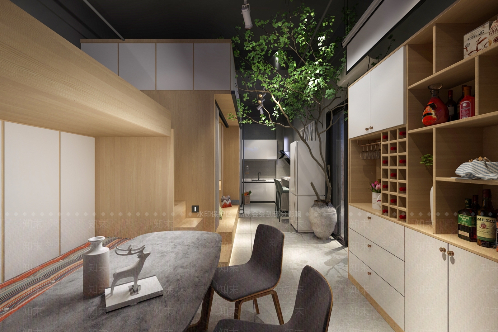 现代单身公寓3D模型下载【ID:1151910289】